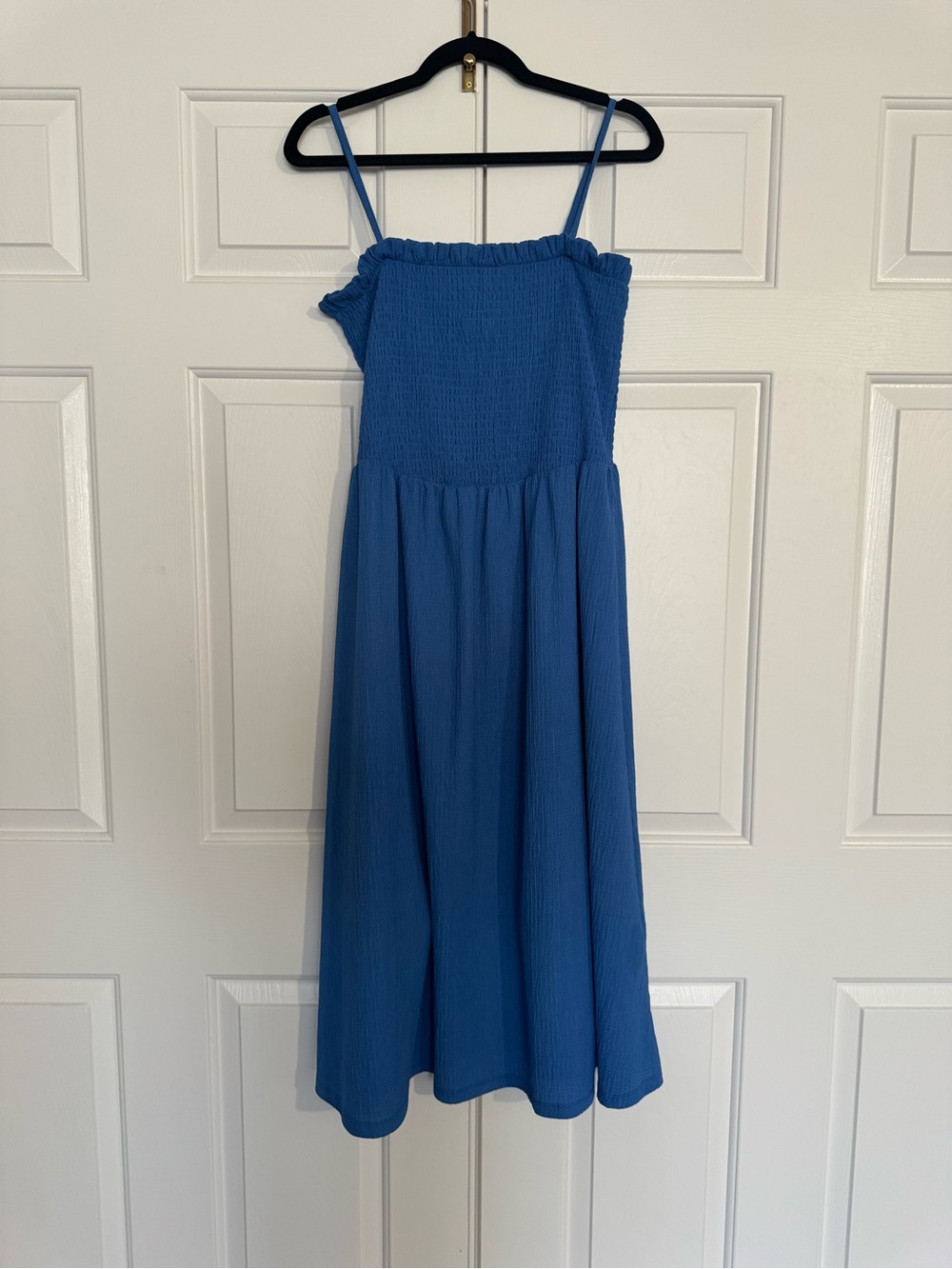 Smocked Midi Sundress with Adjustable Straps